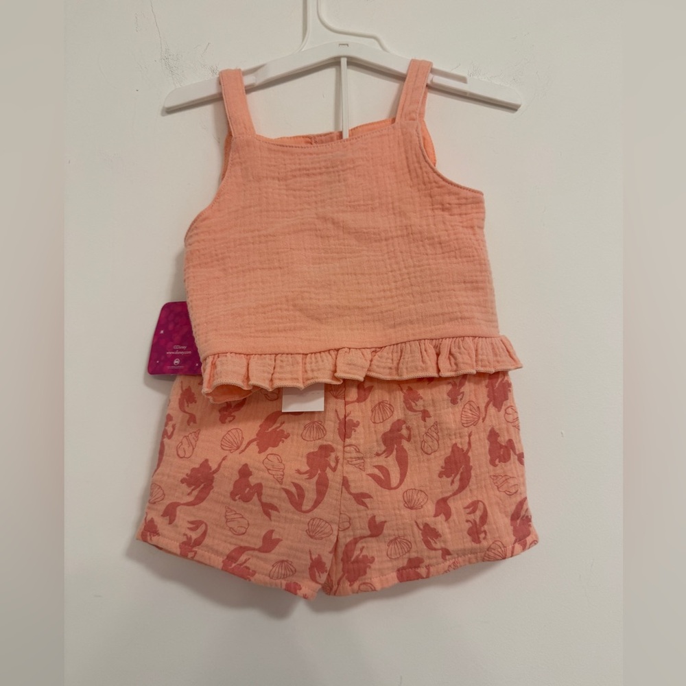 Disney Little Mermaid Coral Kids Matching Set New with tags - Picture 5 of 5